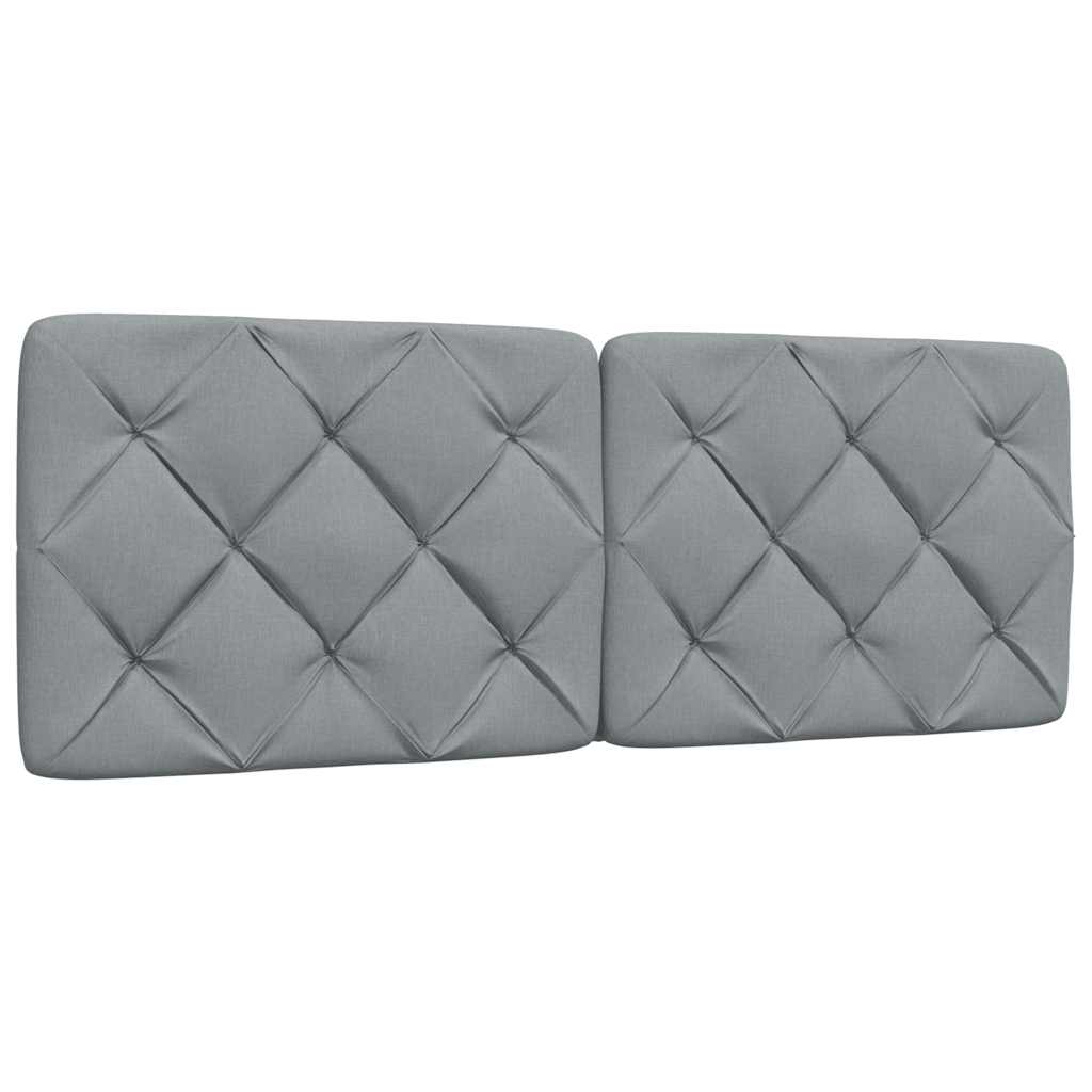 Bettgestell ohne Matratze Hellgrau 140x200 cm Stoff