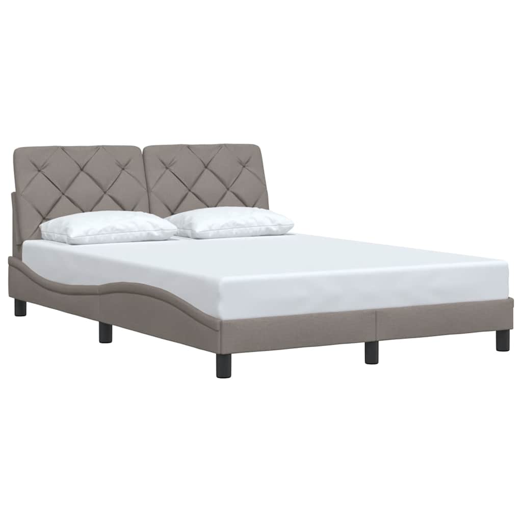 Bettgestell ohne Matratze Taupe 140x200 cm Stoff