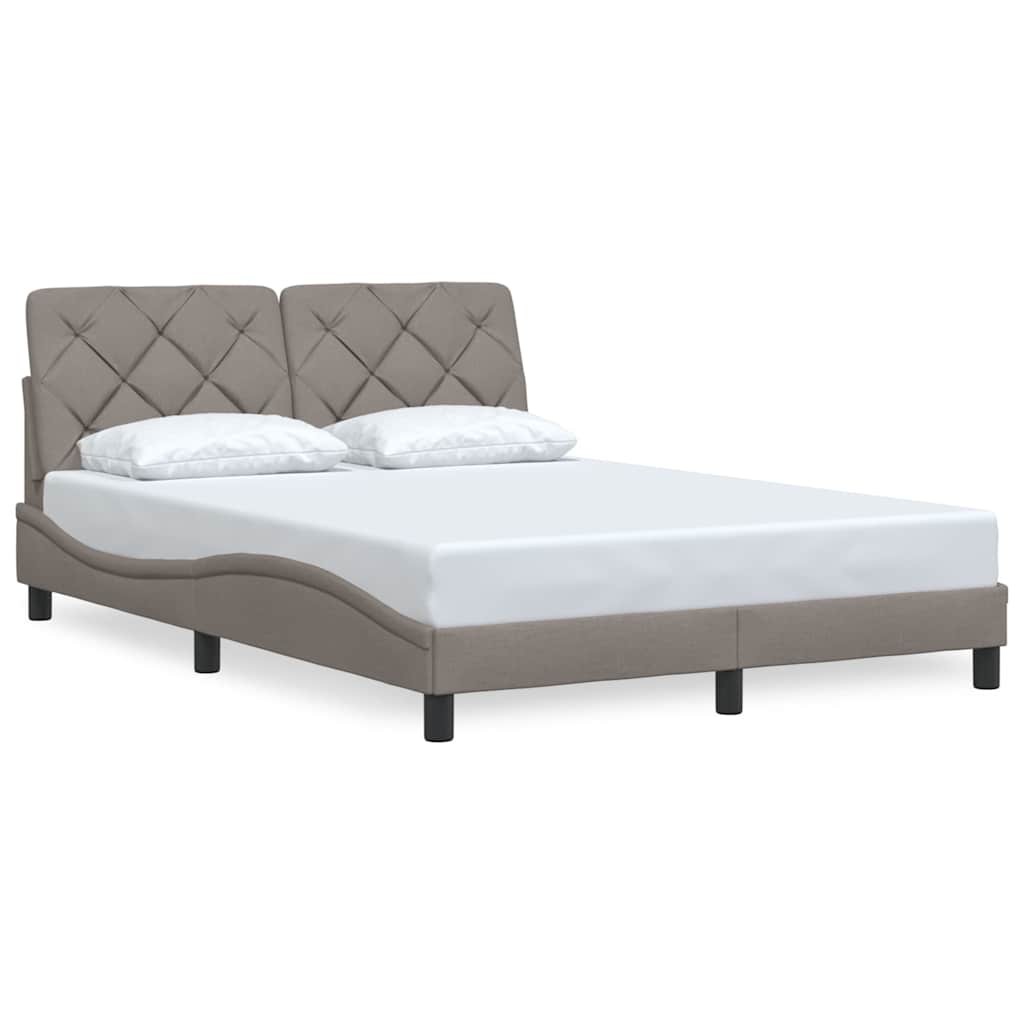 Bettgestell ohne Matratze Taupe 140x200 cm Stoff