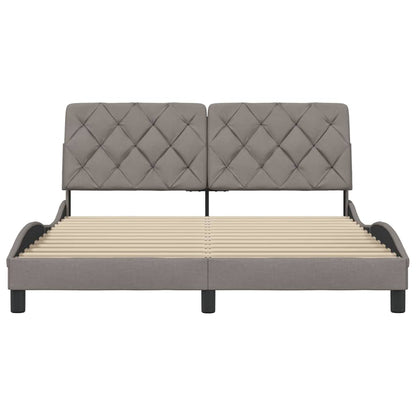 Bettgestell ohne Matratze Taupe 160x200 cm Stoff