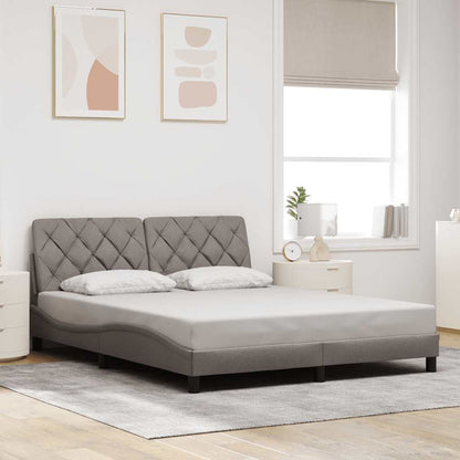 Bettgestell ohne Matratze Taupe 160x200 cm Stoff