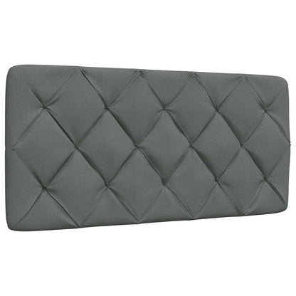 Bettgestell mit LED ohne Matratze Dunkelgrau 100x200 cm Stoff