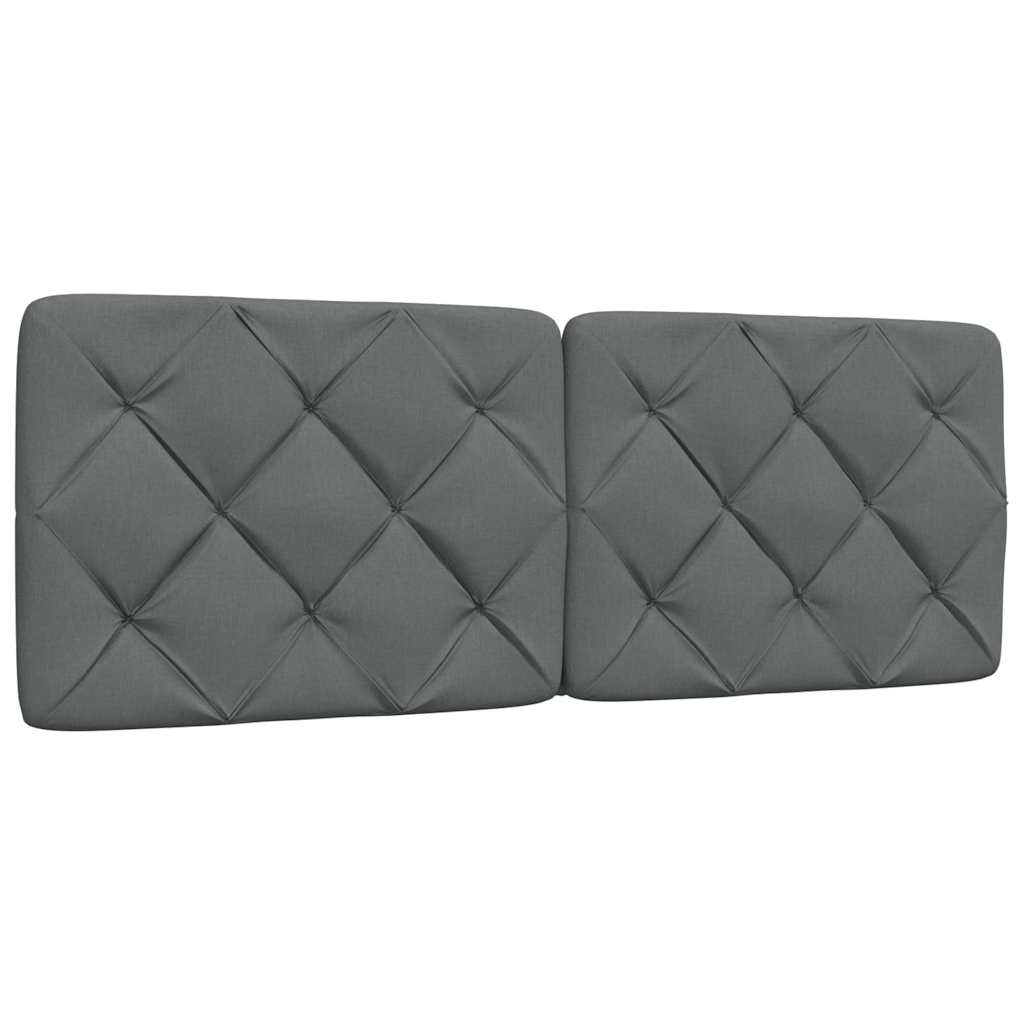 Bettgestell mit LED ohne Matratze Dunkelgrau 120x200 cm Stoff