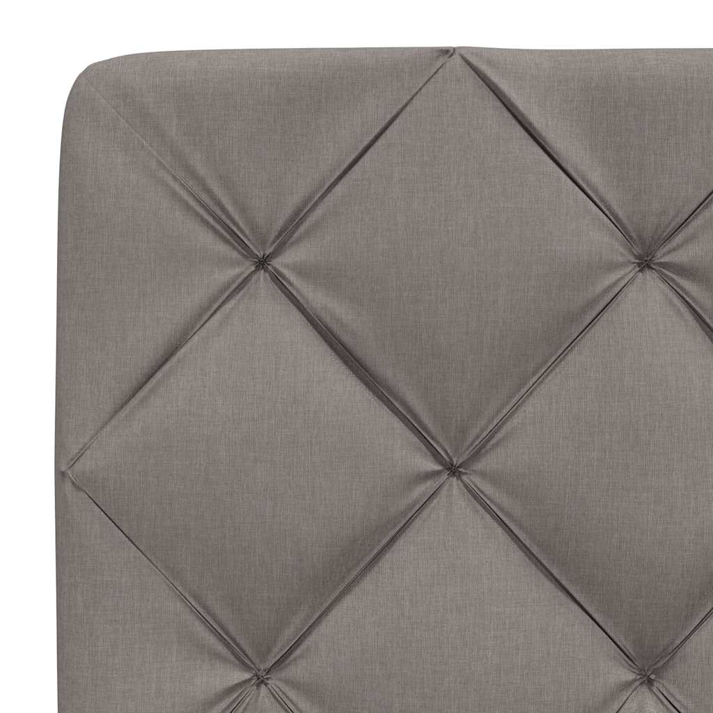 Bettgestell mit LED ohne Matratze Taupe 140x200 cm Stoff