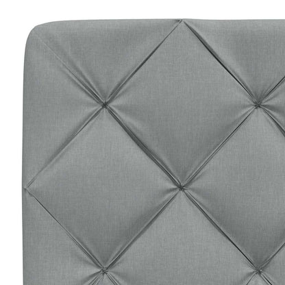 Bettgestell mit LED ohne Matratze Hellgrau 160x200 cm Stoff