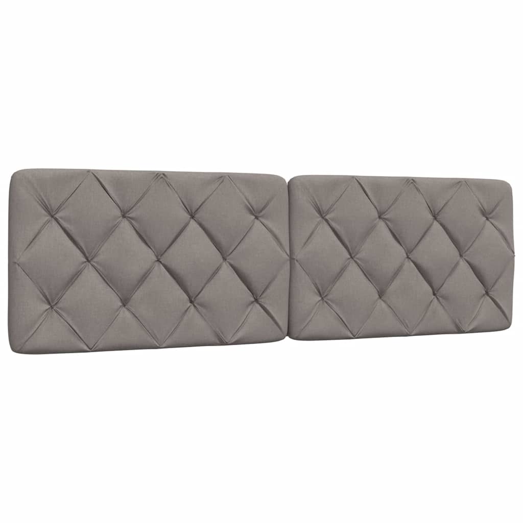 Bettgestell mit LED ohne Matratze Taupe 160x200 cm Stoff