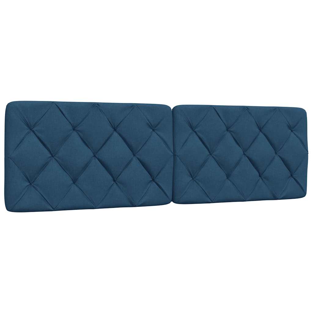 Bettgestell mit LED ohne Matratze Blau 160x200 cm Stoff