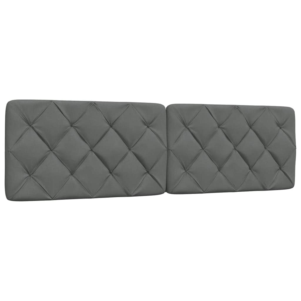 Bettgestell mit LED ohne Matratze Dunkelgrau 180x200 cm Stoff