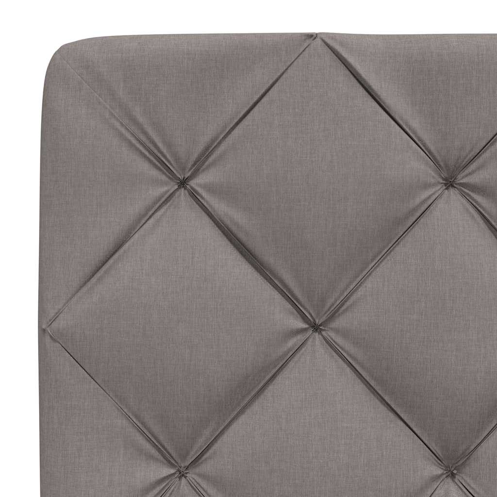 Bettgestell mit LED ohne Matratze Taupe 180x200 cm Stoff