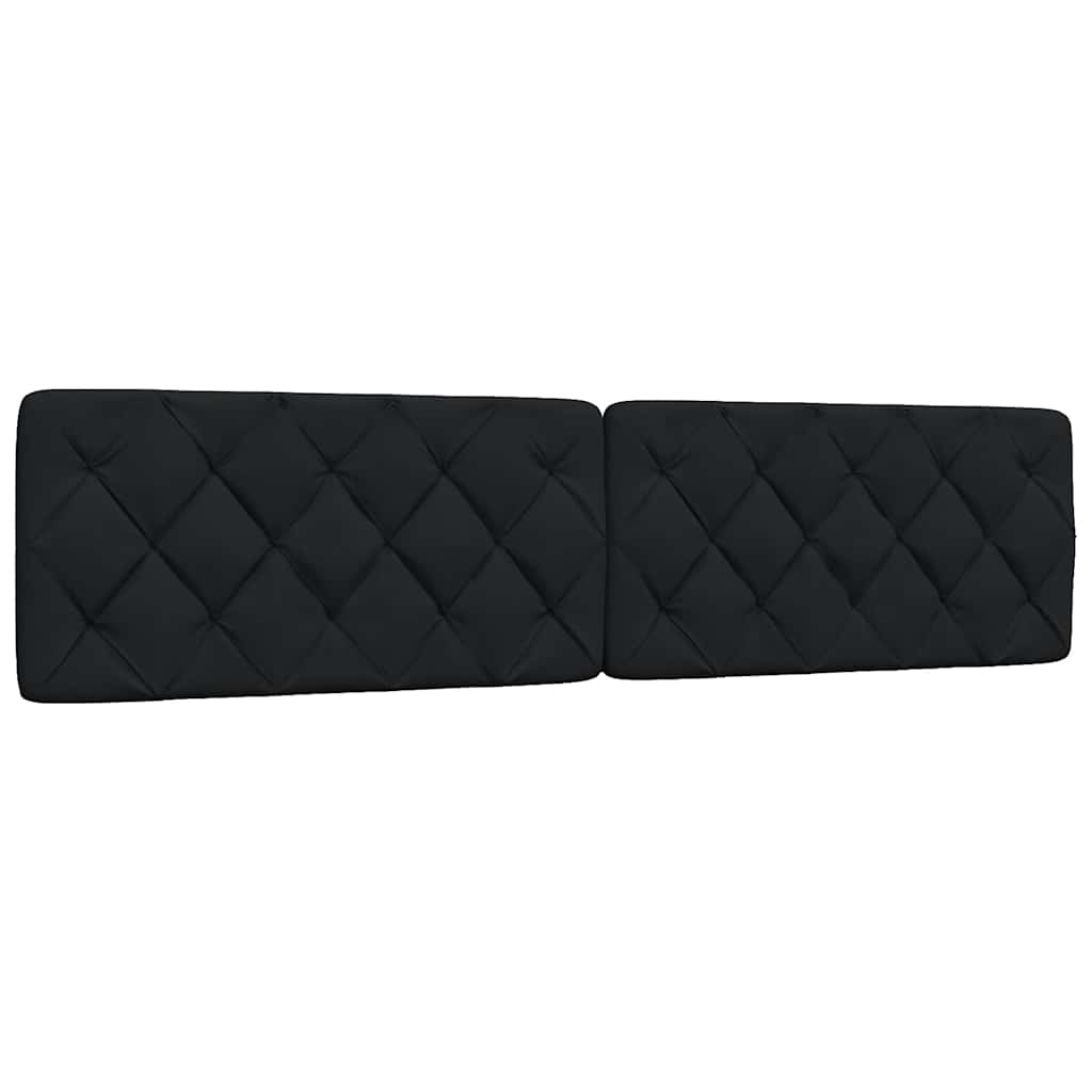 Bettgestell mit LED ohne Matratze Schwarz 200x200 cm Stoff