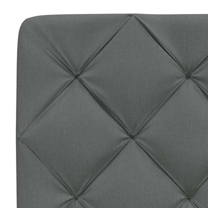 Bett mit Matratze Dunkelgrau 90x190 cm Stoff