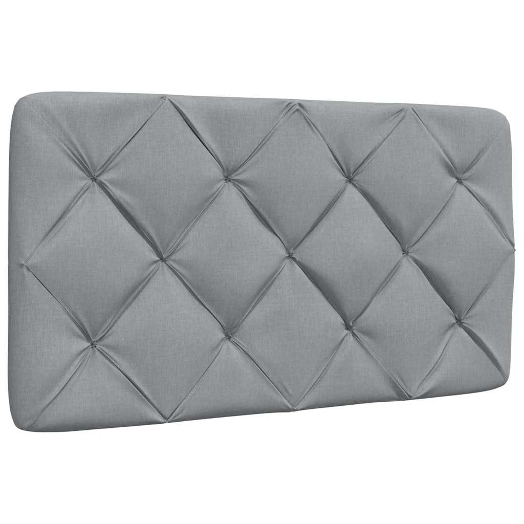 Bett mit Matratze Hellgrau 90x200 cm Stoff