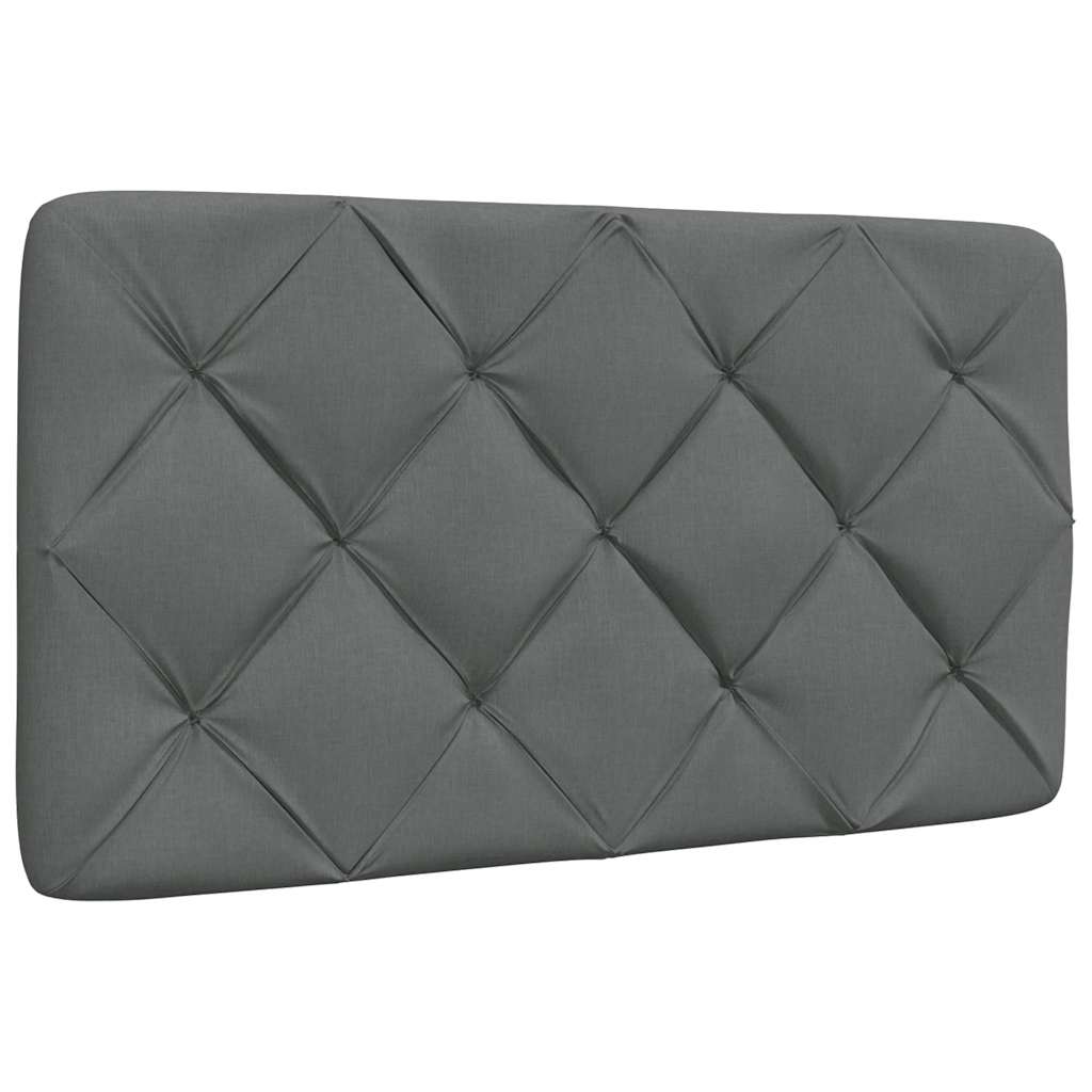 Bett mit Matratze Dunkelgrau 90x200 cm Stoff