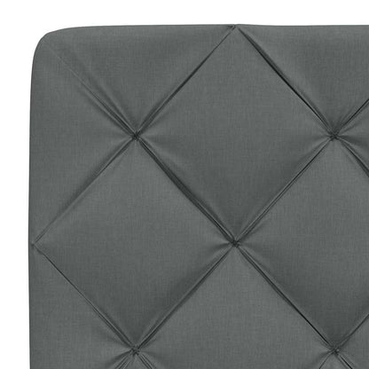 Bett mit Matratze Dunkelgrau 90x200 cm Stoff