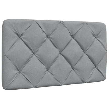 Bett mit Matratze Hellgrau 100x200 cm Stoff