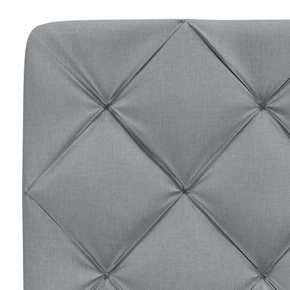 Bett mit Matratze Hellgrau 100x200 cm Stoff