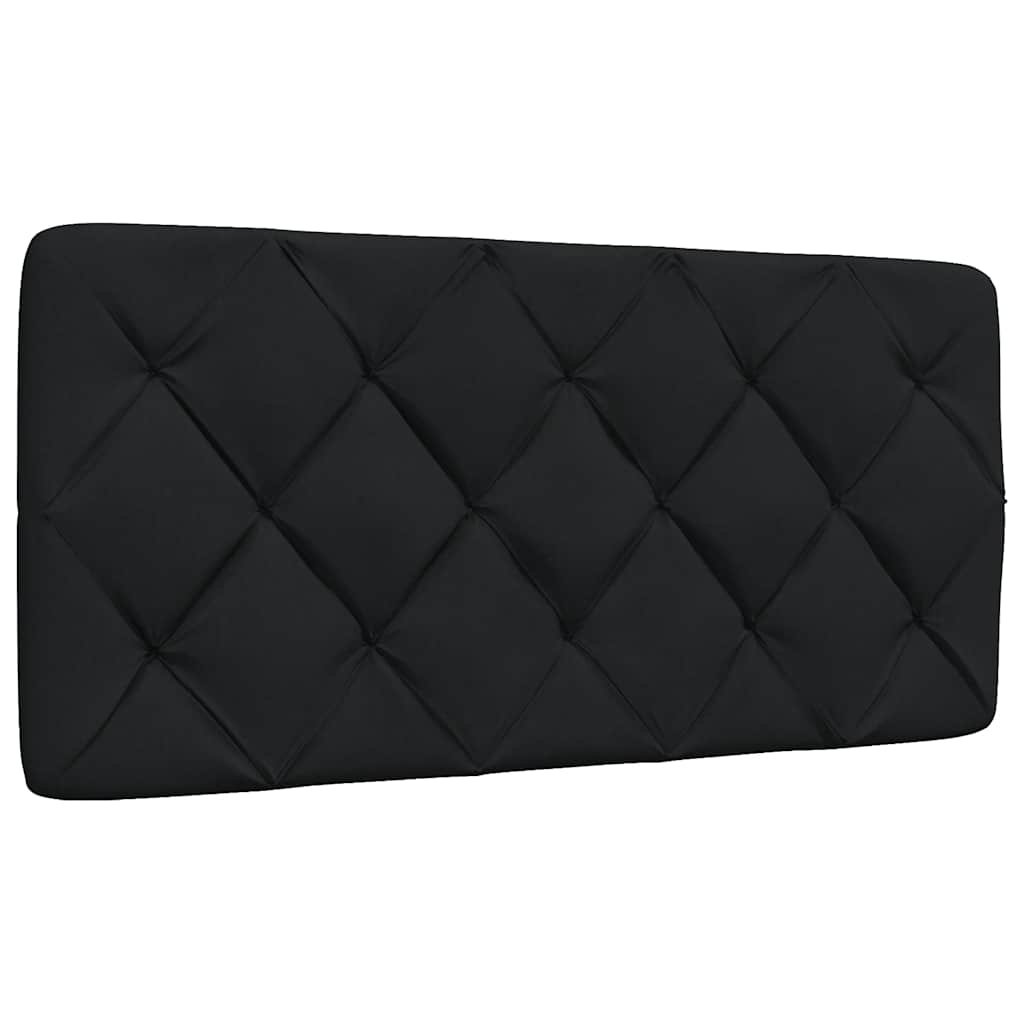 Bed with mattress black 100x200 cm fabric