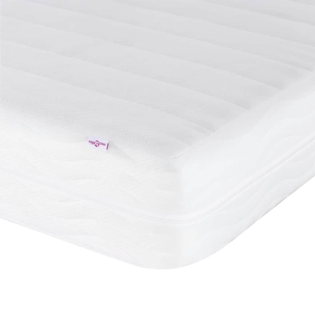Bed with mattress taupe 100x200 cm fabric