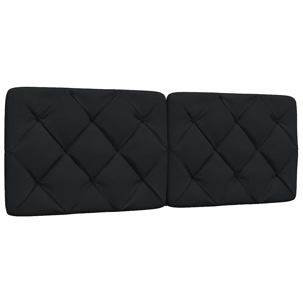 Bett mit Matratze Schwarz 140x190 cm Stoff