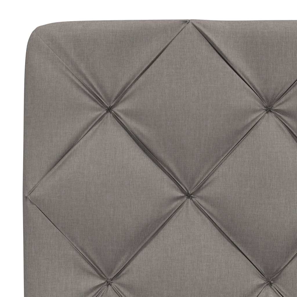 Bett mit Matratze Taupe 140x190 cm Stoff