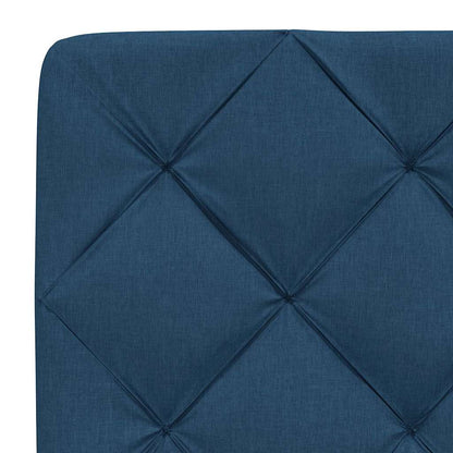 Bett mit Matratze Blau 140x190 cm Stoff