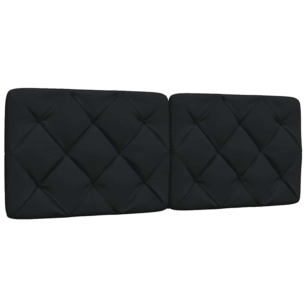 Bett mit Matratze Schwarz 140x200 cm Stoff