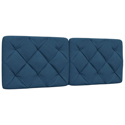 Bett mit Matratze Blau 140x200 cm Stoff