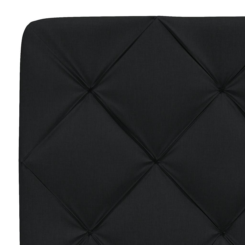 Bett mit Matratze Schwarz 160x200 cm Stoff