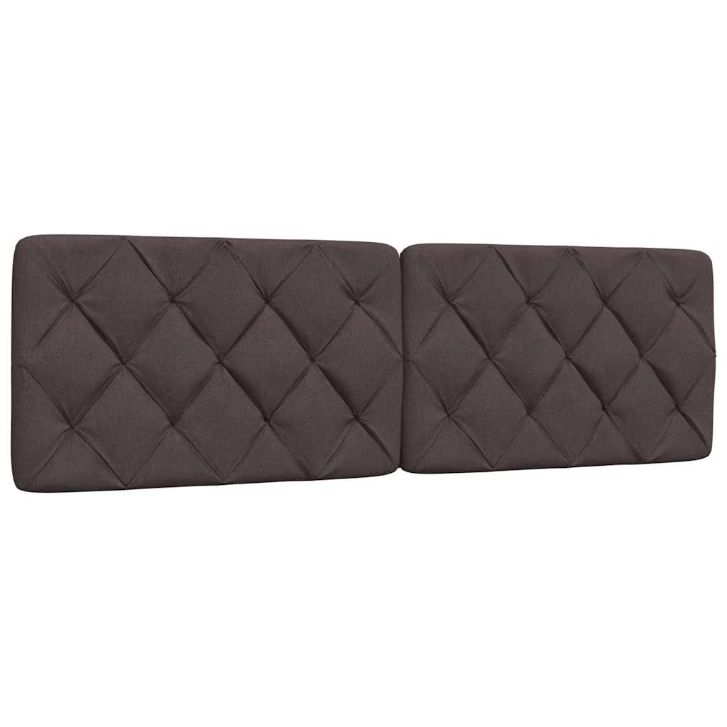 Bed with mattress dark brown 160x200 cm fabric