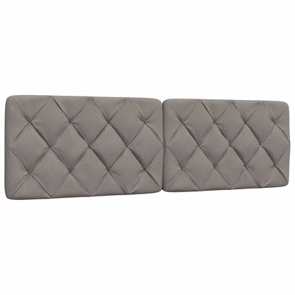 Bett mit Matratze Taupe 160x200 cm Stoff