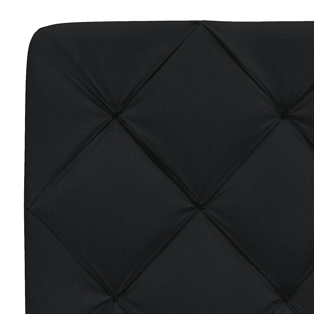 Bett mit Matratze Schwarz 180x200 cm Stoff