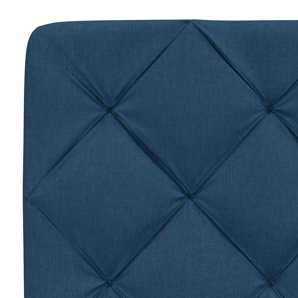 Bett mit Matratze Blau 180x200 cm Stoff