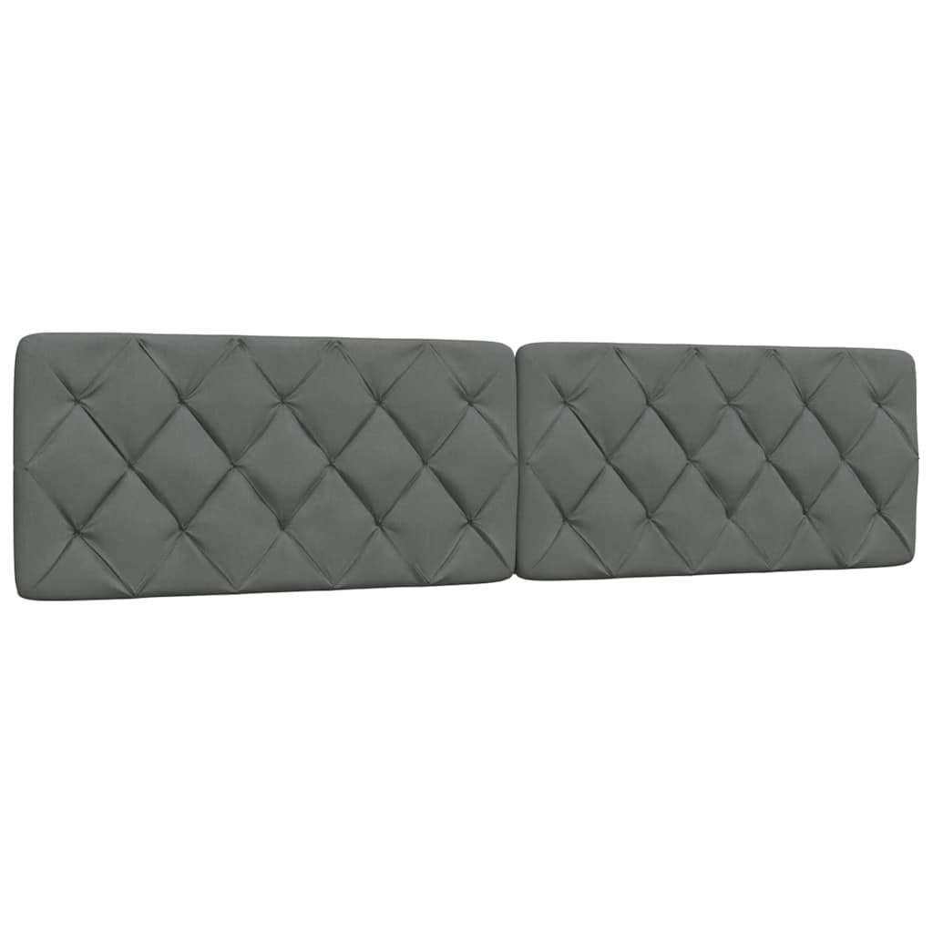 Bett mit Matratze Dunkelgrau 200x200 cm Stoff
