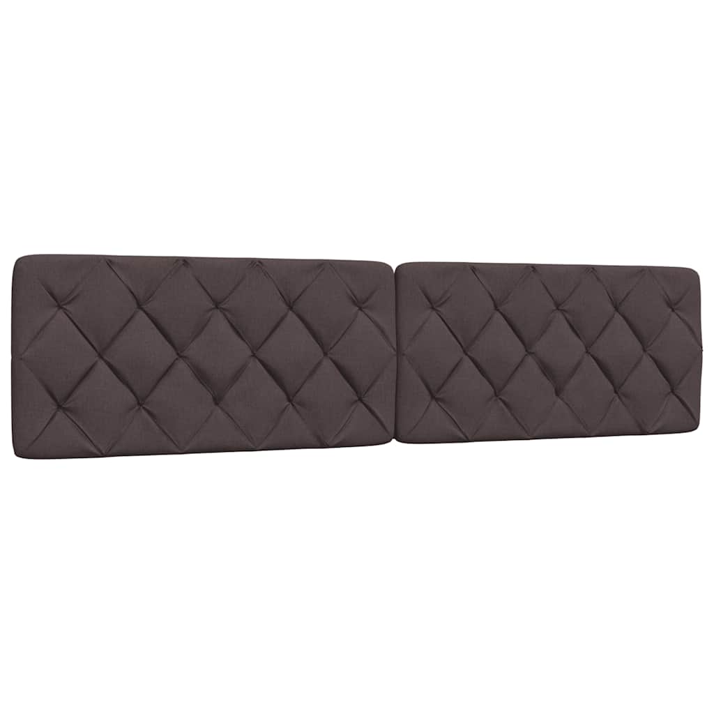 Bett mit Matratze Dunkelbraun 200x200 cm Stoff