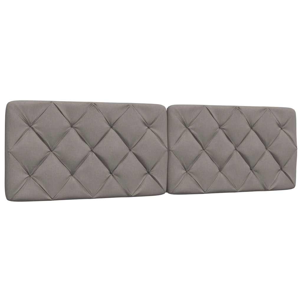 Bett mit Matratze Taupe 200x200 cm Stoff