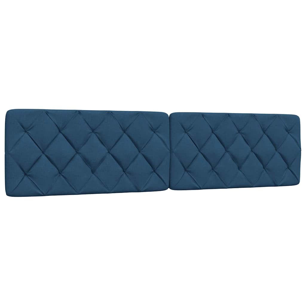 Bett mit Matratze Blau 200x200 cm Stoff