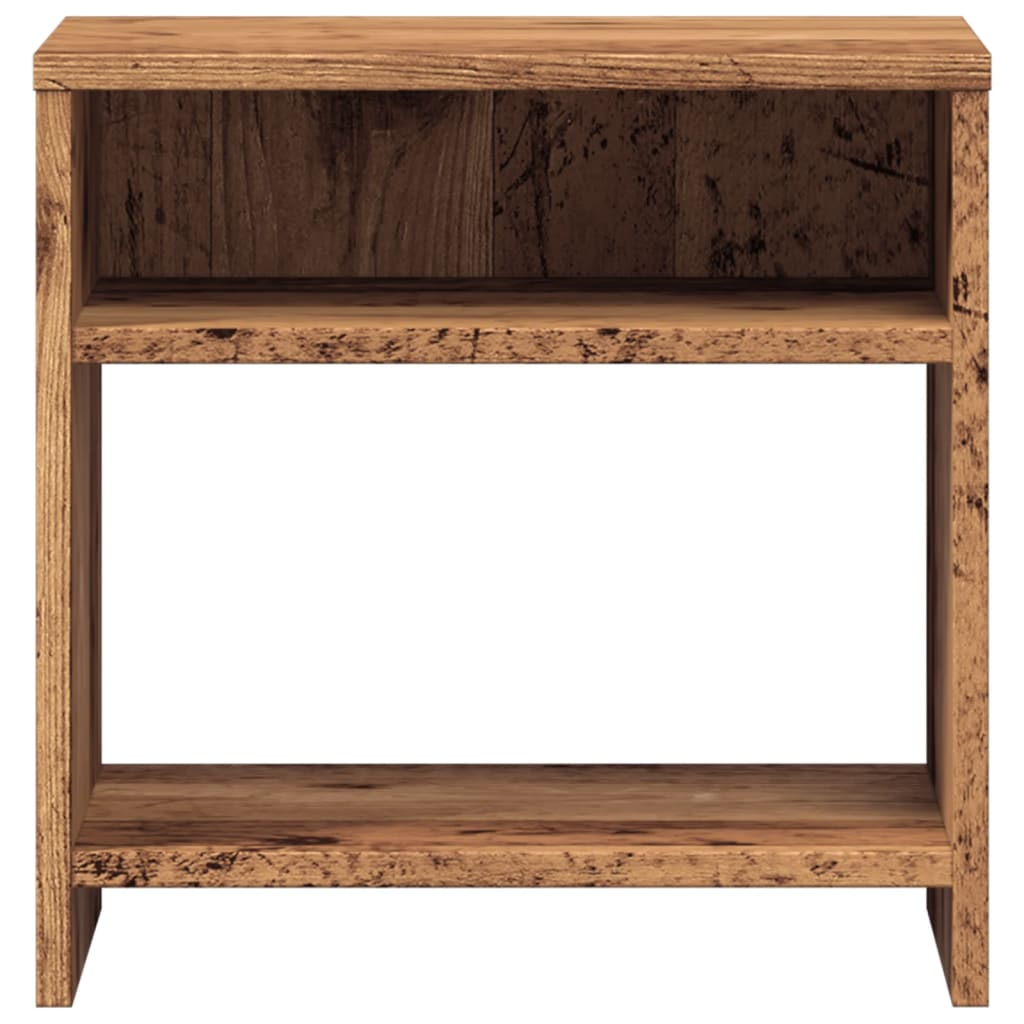 Table de chevet aspect bois de récupération 40x30x40 cm en bois