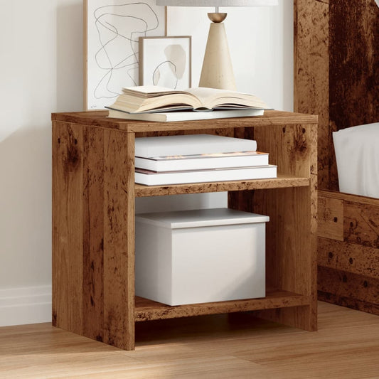 Bedside tables 2 pcs. Old wood look 40x30x40 cm wood material