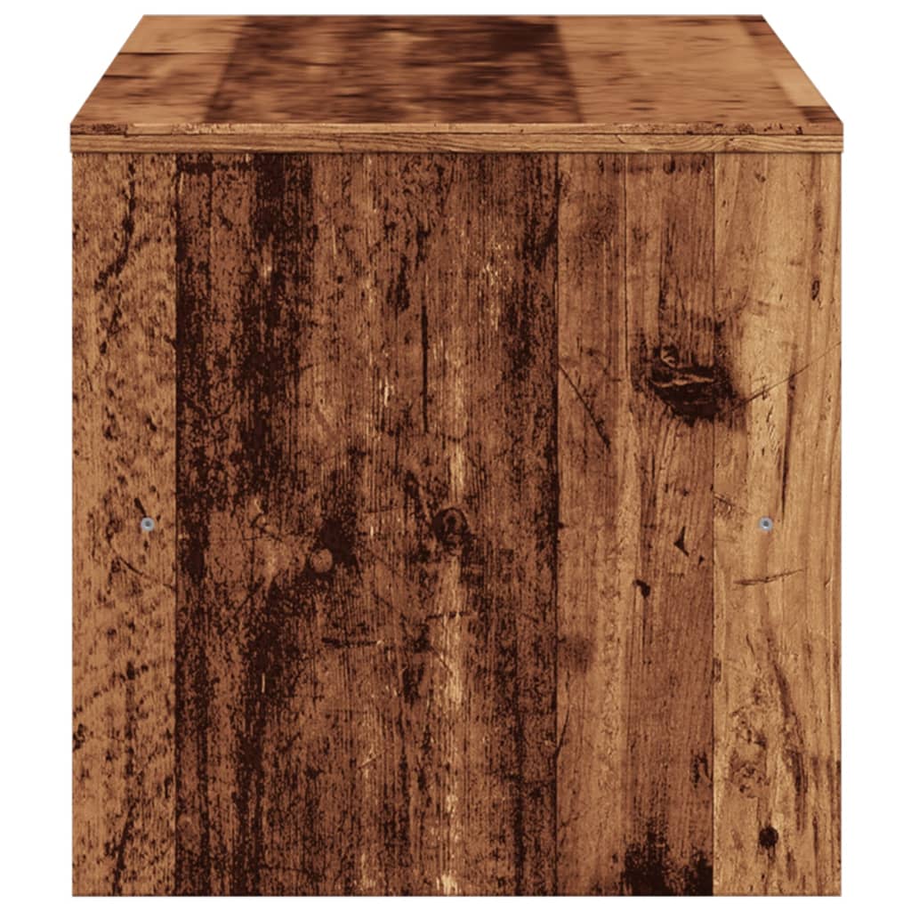 Meuble TV aspect bois de récupération 120x40x40 cm en bois