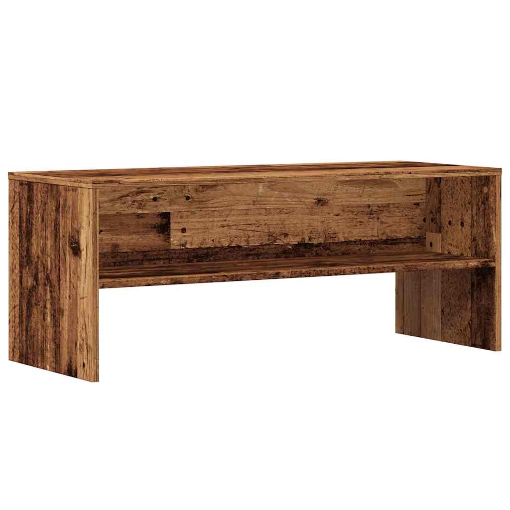 Étagère TV aspect bois de récupération 100x40x40 cm en bois