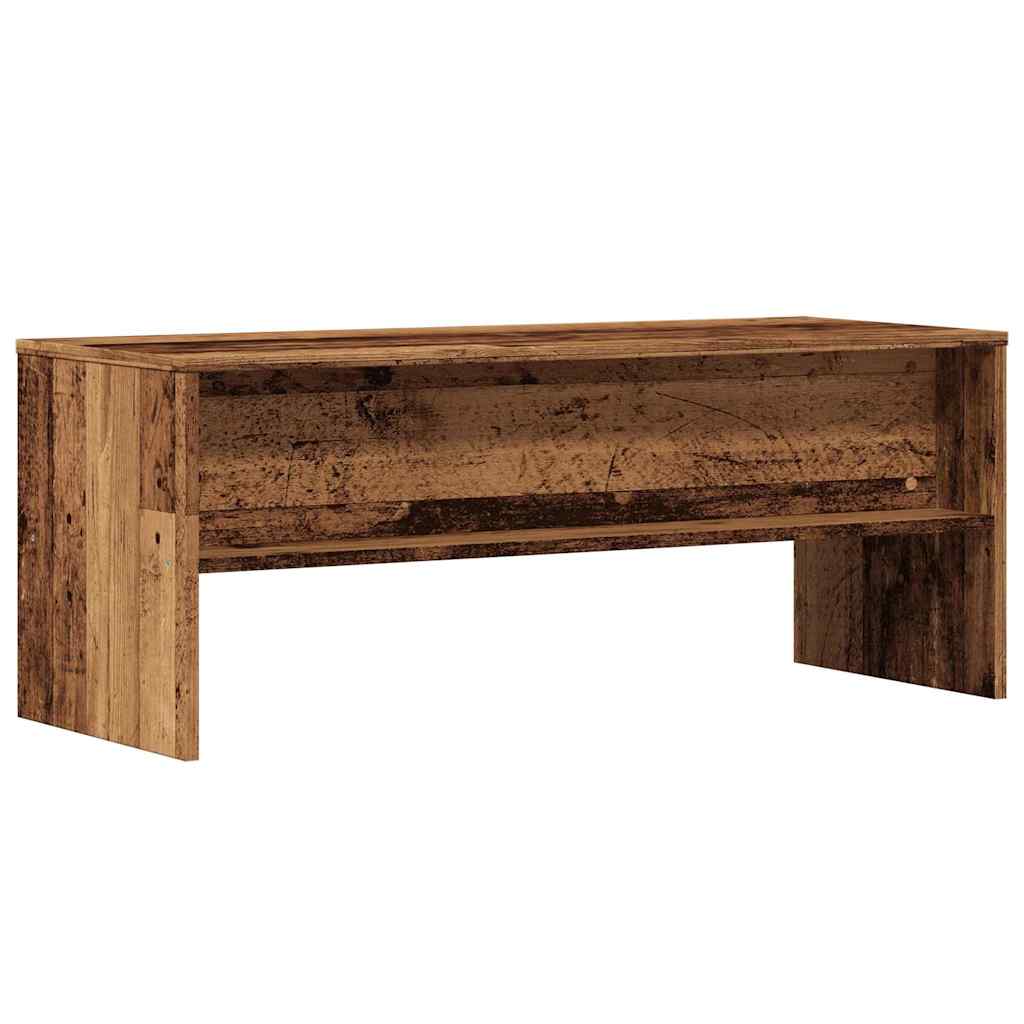 Étagère TV aspect bois de récupération 100x40x40 cm en bois