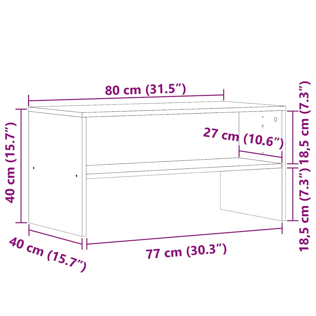 TV-Schrank Altholz-Optik 80x40x40 cm Holzwerkstoff