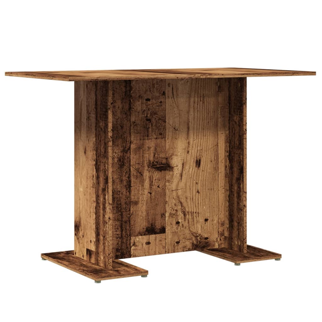 Table à manger aspect bois de récupération 110x60x75 cm en bois