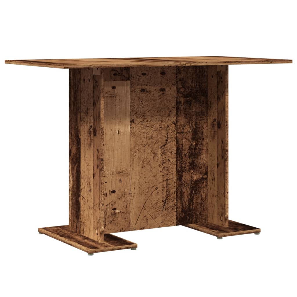 Table à manger aspect bois de récupération 110x60x75 cm en bois