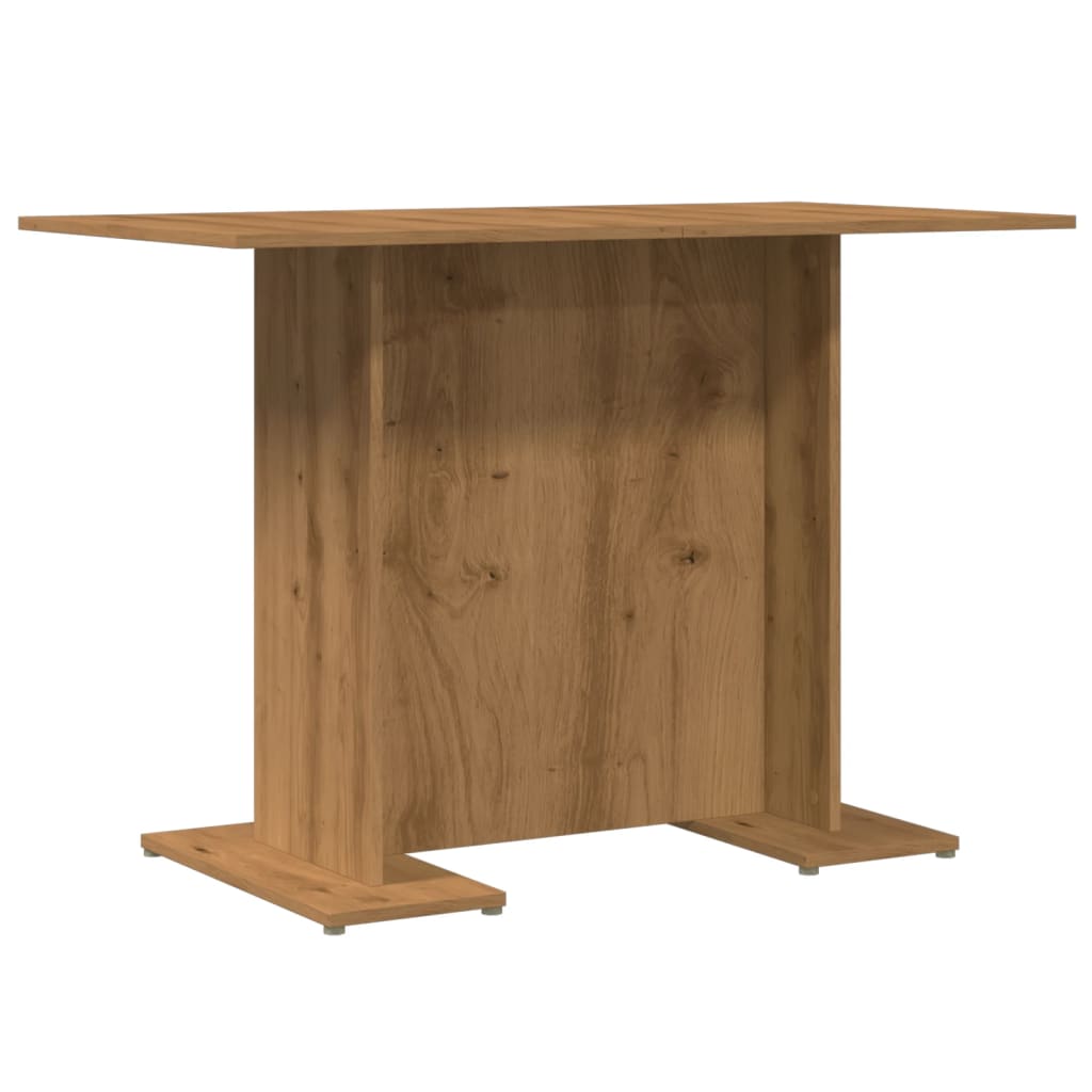 Table à manger artisanale en chêne 110x60x75 cm matériau bois