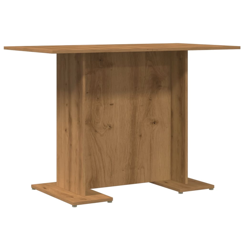 Table à manger artisanale en chêne 110x60x75 cm matériau bois