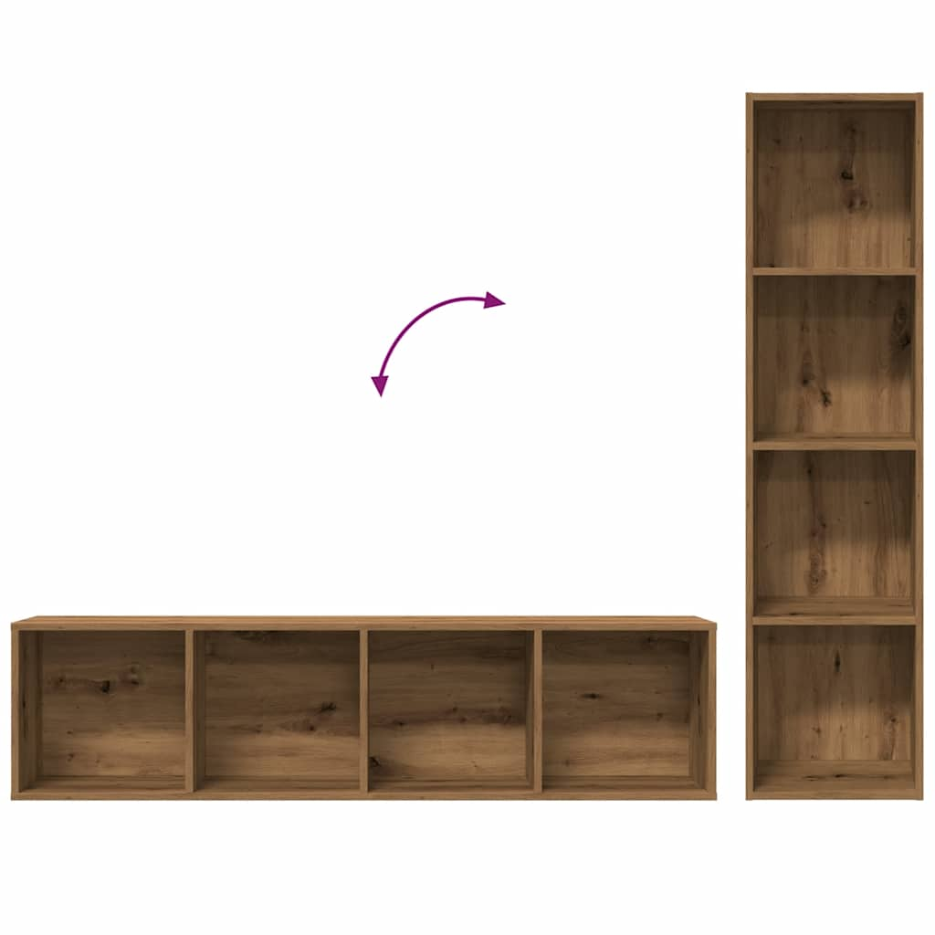 Bücherregal/TV-Schrank Artisan-Eiche 36x30x143 cm Holzwerkstoff