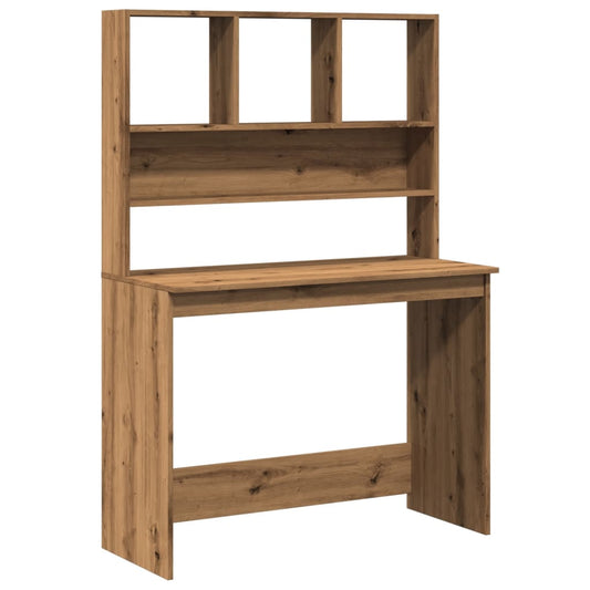 Desk with shelf Artisan oak 102x45x148cm wood material