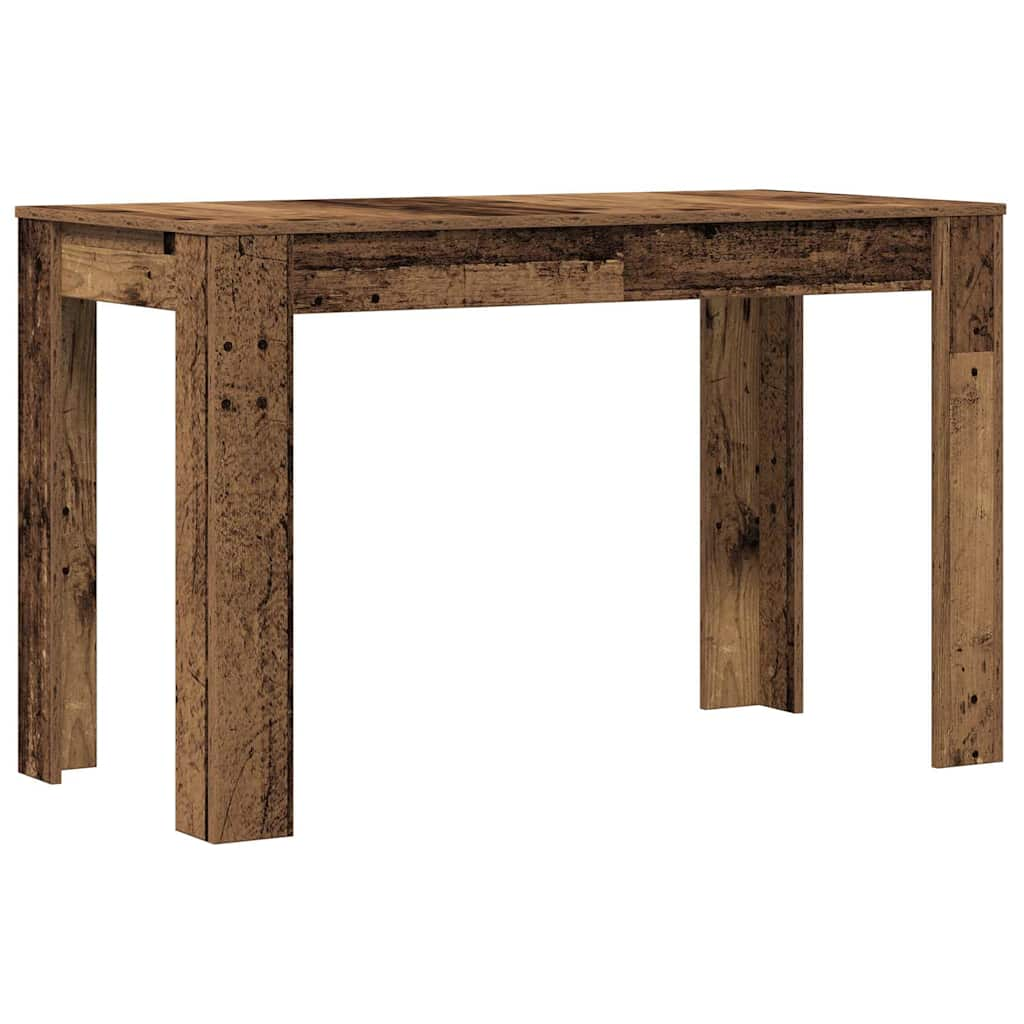 Table à manger aspect bois de récupération 120x60x76 cm en bois