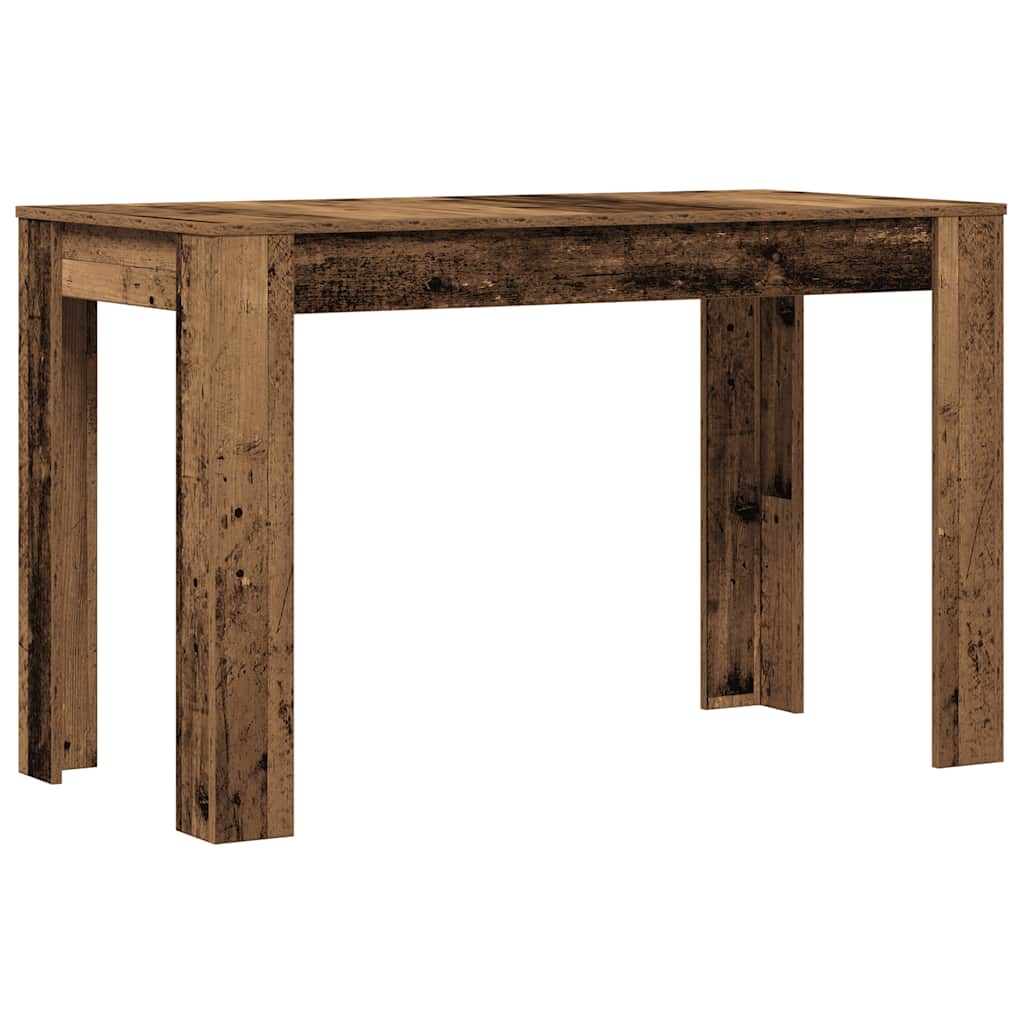 Table à manger aspect bois de récupération 120x60x76 cm en bois